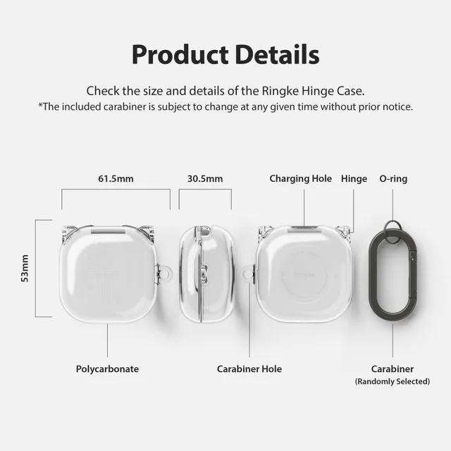 【Ringke】三星 Galaxy Buds 2 Pro /Buds 2 /Buds Pro /Live Hinge 藍牙耳機盒專用保護套防摔殼(Rearth)