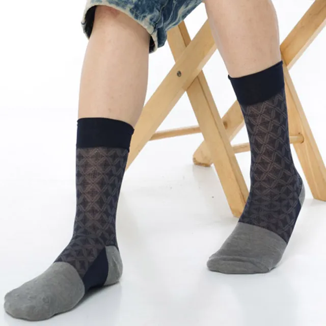 【KEROPPA 可諾帕】奈米竹炭絲光棉紳士男襪x3雙(C90008)