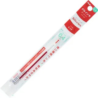 【Pentel 飛龍】Sliccies i+ 鋼珠筆芯 0.4紅(3入1包)