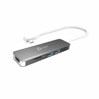 【j5create 凱捷】USB-C Gen2超高速 5合1擴充集線器-JCD372