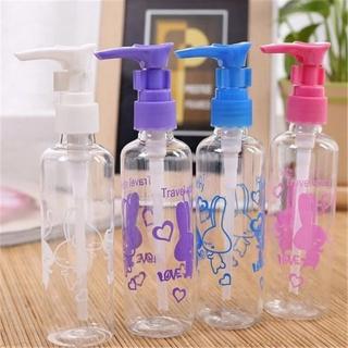 【PS Mall】透明印花化妝水乳液 分裝瓶 100ML 2入(H350)