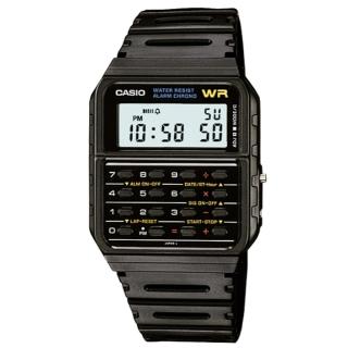 【CASIO 卡西歐】卡西歐DATA BANK 鬧鈴計算機電子錶-黑(CA-53W-1 臺灣公司貨)