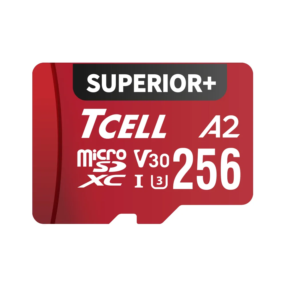 【TCELL 冠元】SUPERIOR+ microSDXC UHS-I A2 U3 V30 100/90MB 256GB 記憶卡