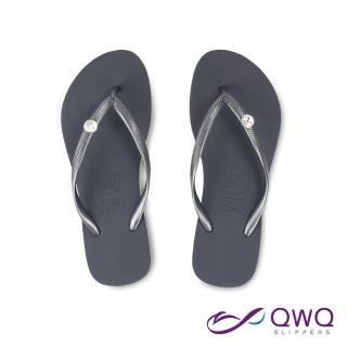 【QWQ】女生增高水鑽夾腳拖鞋-氣質優雅涼拖鞋不咬腳-鞋帶免費維修-衛星石白-銀河灰 MIT(AAVQ)
