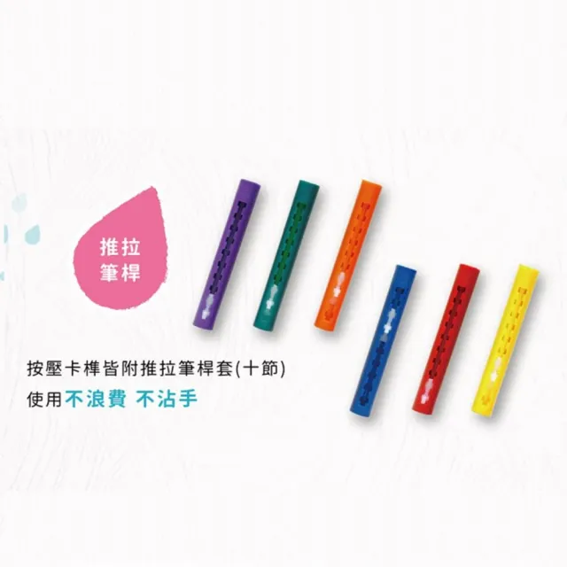 【mamayo 媽媽友】水洗蠟筆-優惠3入組 六色/盒(洗澡蠟筆｜水洗蠟筆｜浴室蠟筆｜水洗蠟筆｜洗澡蠟筆)
