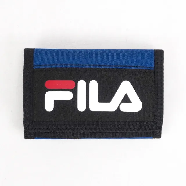 【FILA】Fila Wallet 短夾 三摺 運動 防水 零錢包 卡夾 魔鬼氈 迷彩 灰(PWT-9012-BK)