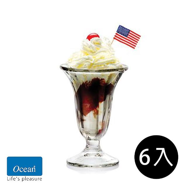 【WUZ 屋子】Ocean 直紋聖代杯(6入組)