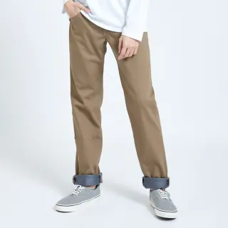 【EDWIN】男裝 加大碼-B.T二貼保溫直筒長褲(褐色)