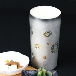 【AnnZen】《日本製 Horie》鈦愛生活系列-純鈦職人工藝 雙層杯-渦卷(日本職人 純鈦保溫保冷杯)