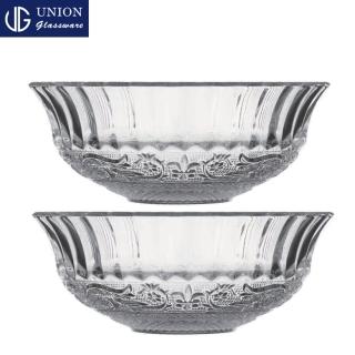【泰國UNION】玻璃大沙拉盤甜湯碗1274cc(二入組)