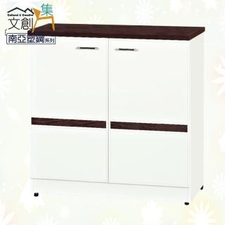 【文創集】寶莉 環保2.8尺南亞塑鋼二門餐櫃/收納櫃