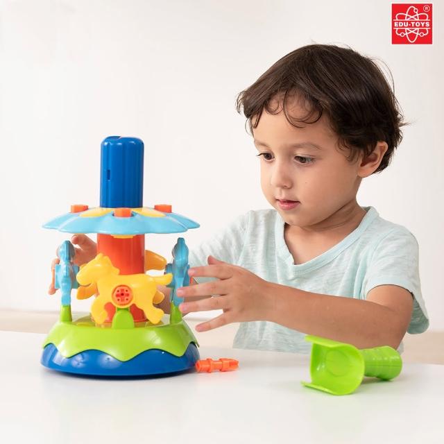 【EDU-TOYS】小小工程師-旋轉木馬(會動的木馬玩具)