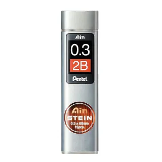 【Pentel 飛龍】Ain C273 0.3自動鉛筆芯2B(2個1包)
