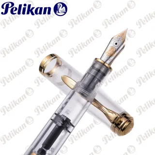 【Pelikan】百利金 限量 2020 M800透明中文示範筆(送原廠4001大瓶裝墨水)