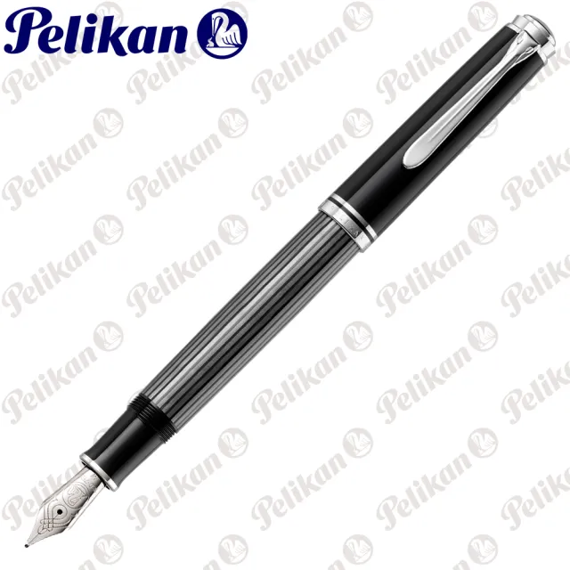【Pelikan】百利金 M805 限量煤灰條紋鋼筆(送原廠4001大瓶裝墨水)