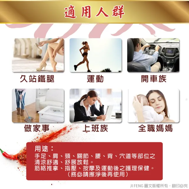 【金牌】西德紅辣椒膏精油貼布(5入組)