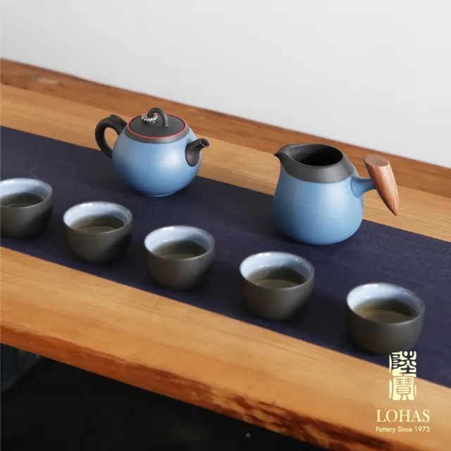 【LohasPottery 陸寶】金喜環茶組 一壺六杯一茶海活水球(杯壺組 茶器套裝組)