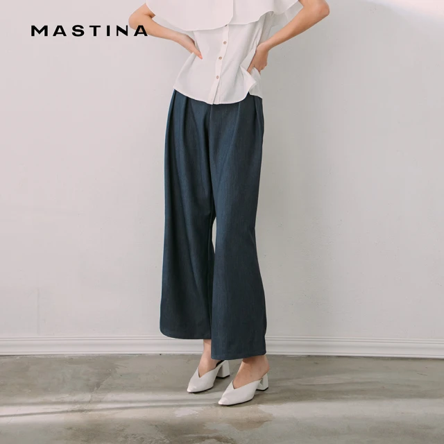 MASTINA 設計款丹寧寬口-女長褲(二色/版型寬鬆/魅力商品)