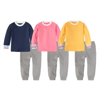 【Baby 童衣】任選 兒童套裝 簡約螺紋素面居家服 12012(藏藍)