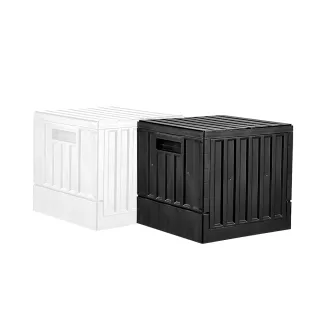 【livinbox 樹德】CARGO貨櫃收納椅-小 2入 FB-3232(輕工業風/可堆疊/可折疊/上開式/收納箱)