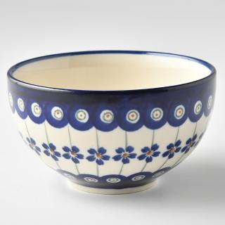【美學生活 波蘭陶】波蘭陶 12cm 餐碗 Zaklady 藏青小卉系列