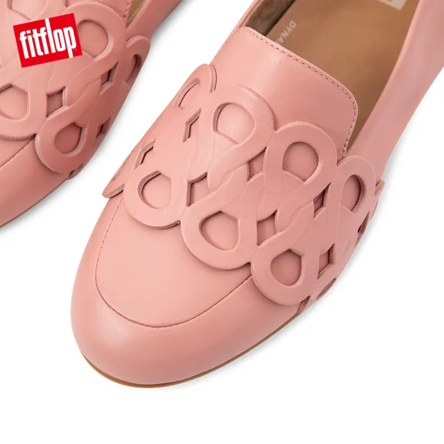 【FitFlop】LENA ENTWINED LOOPS LOAFERS 輕量時尚樂福鞋-女(玫瑰褐)