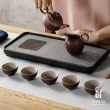 【LohasPottery 陸寶】書香墨客茶盤- 硯灰黑(陶瓷茶盤 儲水盤亦可外接水管)