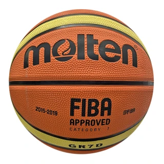 【MOLTEN】Molten 籃球 7號 男子 室外 大學 高校 橡膠 深溝 12片貼 彈力 韌性 抓感 橘黃(BGR7D)
