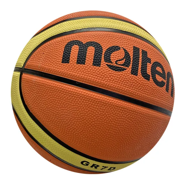 【MOLTEN】Molten 籃球 7號 男子 室外 大學 高校 橡膠 深溝 12片貼 彈力 韌性 抓感 橘黃(BGR7D)