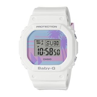 【CASIO 卡西歐】BABY-G 海灘風情電子錶 橡膠錶帶 霧面白 防水200米(BGD-560BC-7)