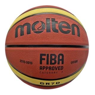 【MOLTEN】Molten 籃球 7號 男子 室外 大學 橡膠 深溝 12片貼 彈力 韌性 抓感 棕黃(BGR7D-YBW)