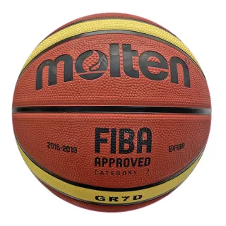 【MOLTEN】Molten 籃球 7號 男子 室外 大學 橡膠 深溝 12片貼 彈力 韌性 抓感 棕黃(BGR7D-YBW)