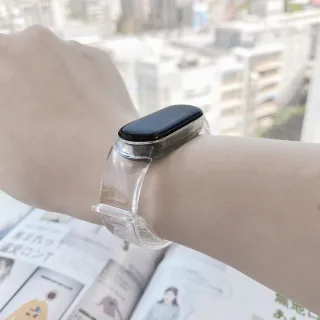 【DAYA】小米手環 3/4代 通用 一體成型透明錶帶