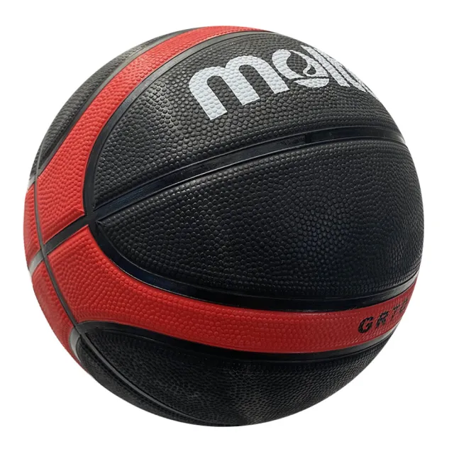 【MOLTEN】Molten 籃球 7號 男子 室外 大學 橡膠 深溝 12片貼 彈力 韌性 抓感 黑紅(BGR7D-RBK)