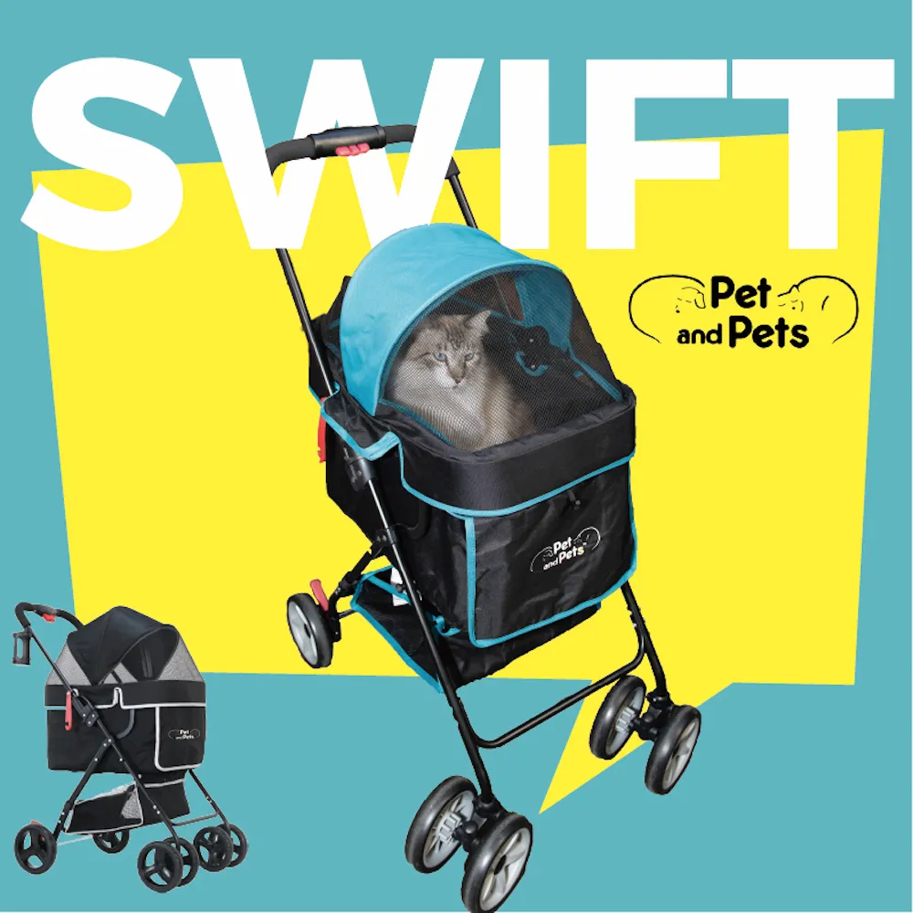【Pet and Pets 喵旺家族】Swift 寵物推車(輕量 貓推車 狗推車 寵物車 寵物外出 寵物用品)