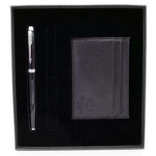 【PARKER】派克 新IM鋼筆+牛皮卡片夾禮盒組(七色可選)