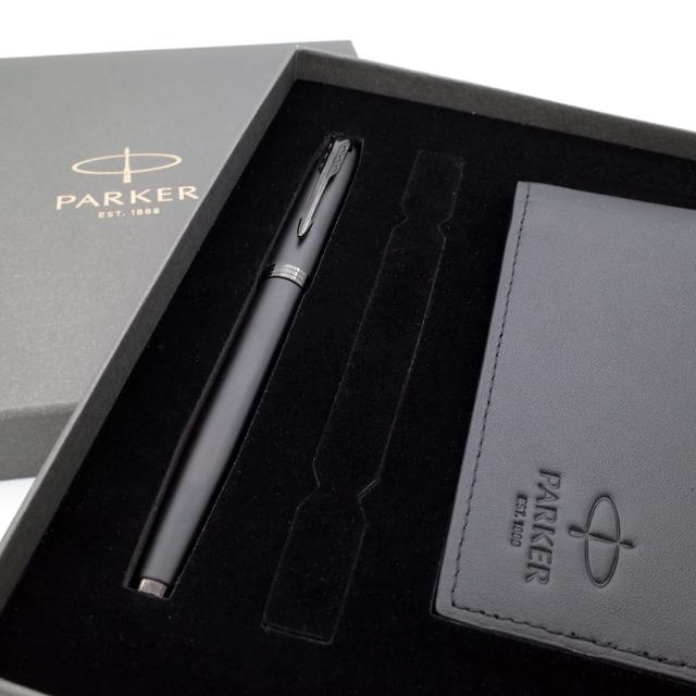 【PARKER】派克 新IM 特別版鋼筆+牛皮短夾禮盒組(二色可選)