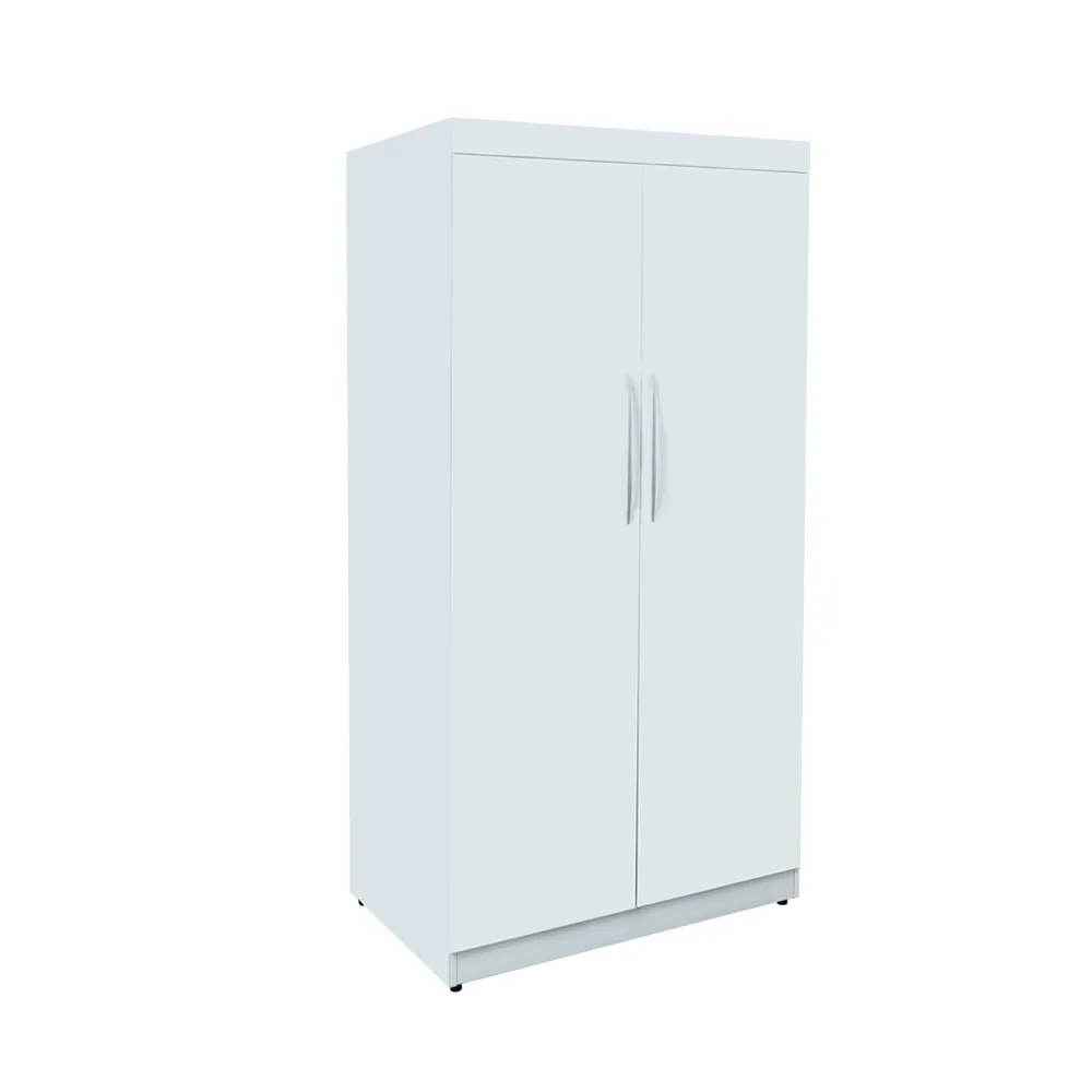 【南亞塑鋼】3尺二門塑鋼衣櫃(白色)