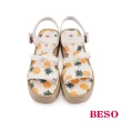 【A.S.O 阿瘦集團】BESO活力俏媽咪派對水果蝴蝶結船台涼鞋(白)