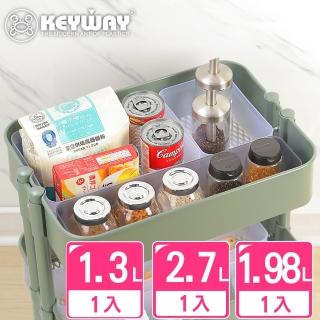 【KEYWAY 聯府】貝利深型整理盒2號+4號+5號-3件組 透明(堆疊收納 整理盒 置物盒 MIT臺灣製造)