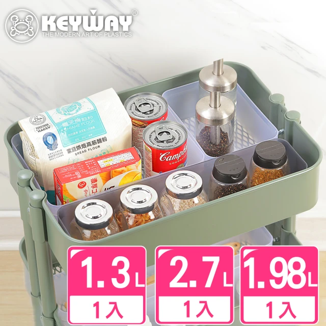 KEYWAY 聯府 貝利深型整理盒2號+4號+5號-3件組 透明(堆疊收納 整理盒 置物盒 MIT台灣製造)