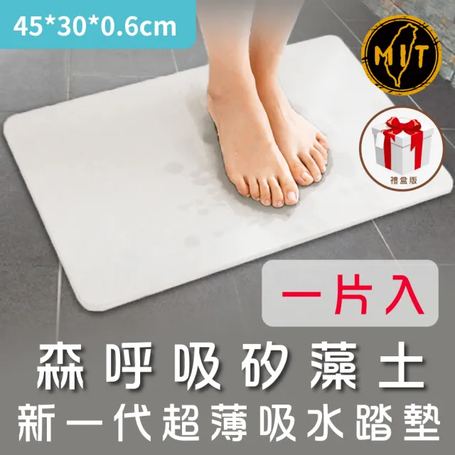 【森呼吸矽藻土】新一代超薄吸水踏墊-礦灰-精緻版