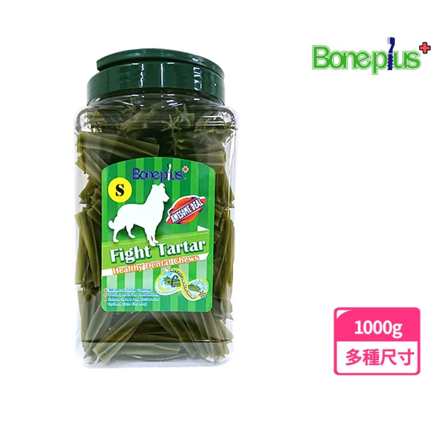 Bone Plus 超效螺旋六星潔牙棒桶裝1000G(3種尺寸)