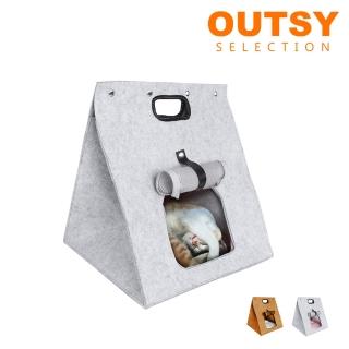 【OUTSY】舒眠羊毛氈折疊手提式多用帳篷貓窩