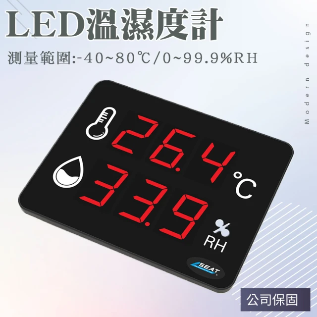 職人工具 185-LEDC2 LED溫濕度計 電子溫度計 環境溫度計 面板式溫濕度計 廠房必備(工業報警溫濕度計)