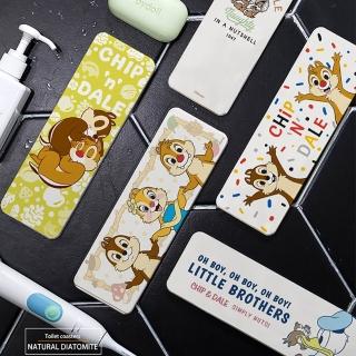 【Disney 迪士尼】迪士尼Disney 奇奇蒂蒂 硬式珪藻土 洗漱墊 漱口杯架 矽藻土(尺寸:24X8X0.9CM)