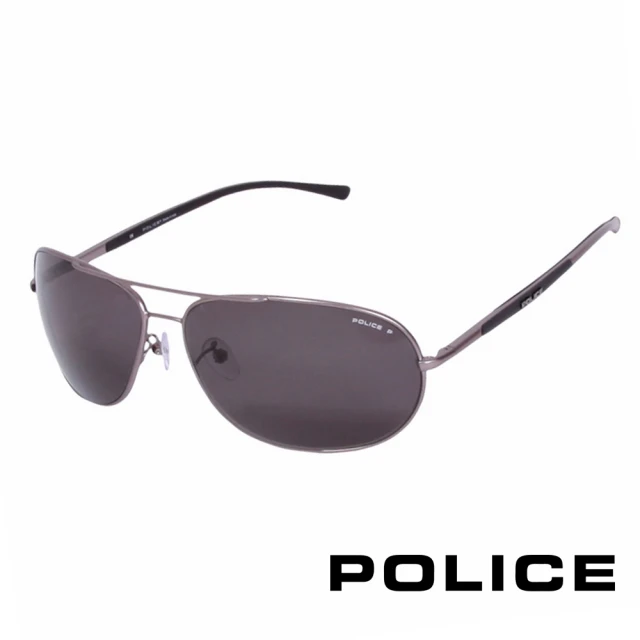 【POLICE】義大利隨性風格飛行框太陽眼鏡(銀灰色 POS8691-627P)