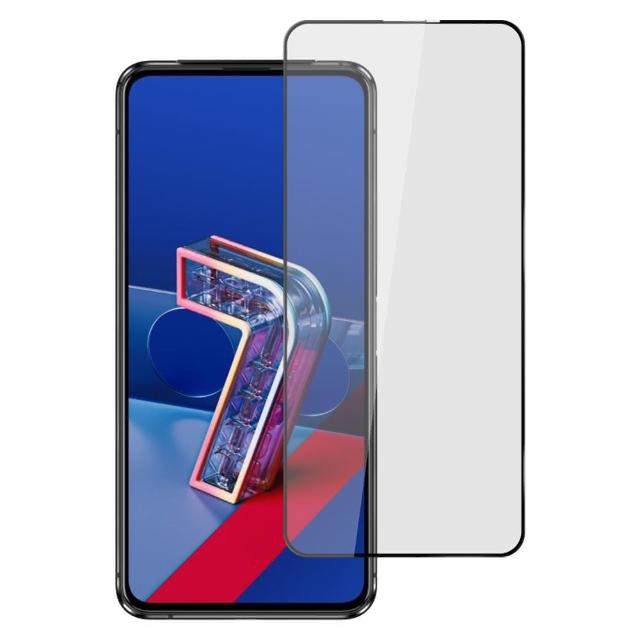 【Ayss】ASUS ZenFone 7/7P/6.67吋/2020(平面絲印滿版全膠/鋼化玻璃膜-黑-共用版)