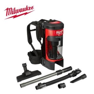 【Milwaukee 美沃奇】18V鋰電無碳刷背式吸塵器-M18 FBPV-0G0 原廠公司貨(無電池充電器)