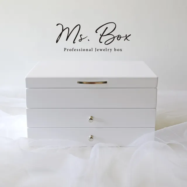 【Ms. box 箱子小姐】英國MELE&CO頂級白色木製珠寶盒(飾品盒/珠寶盒/收納盒)